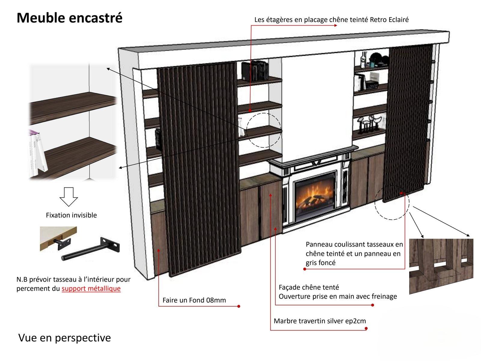 Meuble encastré & cheminée, Résidentiel