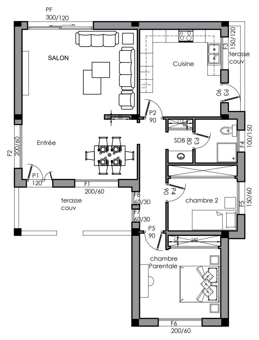 Habitation, plans, Résidentiel